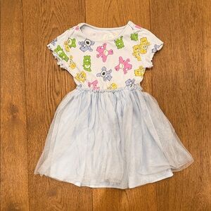Care Bears Multicolor Bodice with Light Blue Tulle Skirt Dress